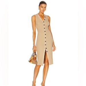 ENZA COSTA
Rib Sweater Knit Sleeveless Cardigan Dress